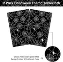 2 Pcs Halloween Tablecloth - Plastic Halloweens Spider Webs Table Cloth, Black Disposable Rectangle Spiderweb Table Cover for Halloween Party Decorations Supplies Favors Tables Decor, 108 x 54 Inch by CozyNest Decor