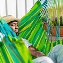 LA SIESTA® - XL King Domingo Hammock Swing Chair & CasaMount - Weather & Tear Resistant Hanging Chair - Outdoor Indoor Hammock Chair w/Suspension Kit for Walls Ceilings Square Beams - Lime by GreenHaven Gardens
