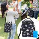 Breastmilk Cooler Bag with Ice Pack Fits 4 Baby Bottles Up to 9 Ounce Insulated Baby Bottle Bag Breast Milk Cooler on the Go with Strap Fits Medela/Dr.Brown's for Nursing Mom Daycare, Work or Travel by TinyTreasures Baby Boutique