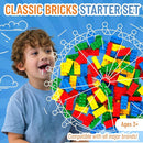 Strictly Briks Classic Bricks Starter Kit, Blue, Green, Red, and Yellow, 96 Pieces, 2x4 Studs, Building Creative Play Set for Ages 3 and Up, 100% Compatible with All Major Brick Brands by TinyTreasures Baby Boutique