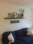 joelsantiques 42 Inch Wooden Floating Shelves for Wall - 42x6x2 in - Made of Natural Wood - Long Heavy Duty Rustic Wall Shelves for Bedroom - Perfect for Living Room, Kitchen - Gray - Grey by CozyNest Decor