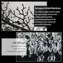 Modern Black Rectangle Crystal Tree Branch Chandelier, 55" 16-Light K9 Crystal Chandeliers for Dining Room, Rectangular Dining Room Chandelier Over Table,for High Ceiling,Kitchen by CozyNest Decor