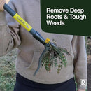 Rocklin™ Stand Up Weed Puller Tool - 4 Claw Steel Head - 48 inch Handle - 100% Metal - Easily Remove Weeds Without Bending or Kneeling (WeedPuller2.0) by GreenHaven Gardens