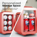 IBMF4BLS Fridge for Bedroom, Skincare, Portable Cooler & Warmer for Makeup, for Office & Home Refrigerator, Mini (4 L / 6-Can), Blush Red by CozyNest Decor