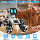Robot Dog RC Stunt Car Toys - Gesture Sensing Remote Control car with Mecanum Wheels, LED Eyes, 3 Sound Effects, Birthday Gift for Kids Boys Girls by TinyTreasures Baby Boutique