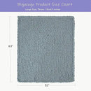 Bigacogo Chunky Knit Throw Blanket for Couch, 51x63 inches, 100% Hand Knitted with Thick Jumbo Chenille Yarn, Cozy Soft Large Rope Knot Cable Crochet Blankets for Sofa Bed Living Room, Dusty Blue by CozyNest Decor