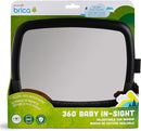 Munchkin Baby Car Mirror for Rear Facing Car Seats, Pivot 360 Baby in-Sight Adjustable Auto Mirror, Black, 2 Pack by TinyTreasures Baby Boutique