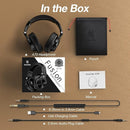 OneOdio A70 Bluetooth Over Ear Headphones, Wireless Headphones with 72H Playtime, Hi-Res, Built-in Mic, 3.5mm/6.35mm Wired Audio Jack for Studio Monitor & Mixing DJ Guitar AMP, Computer Laptop PC by TinyTreasures Baby Boutique