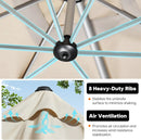 Patio Umbrella, 10FT Outdoor Cantilever Umbrella with 360-degree Rotation for Garden, Deck, Backyard, Pool and Beach, Beige by GreenHaven Gardens
