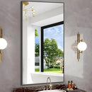 48x24In Black Bathroom Mirror for Wall, Rectangle Mirrors with Metal Frame, Bathroom Rectangular Mirror Modern Wall Mirror for Bedroom Living Room, Entryway Hangs Horizontal or Vertical by CozyNest Decor