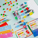 30 Set Cute Multicolor Pens in One 4-in-1 Fun Pens Bulk with 30 Gift Cards for Kindergarten Party Welcome Back To School Student Gift Bulk Office School Exchange Gifts by TinyTreasures Baby Boutique