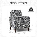 Floral Accent Chair Set of 2, High Back Upholstered Armchair with Solid Wooden Legs, Padded Armrest and Removable Comfortable Cushioned Seat Single Sofa for Living Room, Bedroom, Black by CozyNest Decor