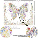Damanse Butterfly Tapestry Wall Hanging Cute,Boho Wall Tapestry for Bedroom Aesthetic,Flower Living Room Decor for Teen Girls (White, 49.20" x 59.10") by CozyNest Decor