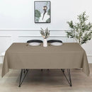 sancua Square Tablecloth - 60 x 60 Inch - Stain and Wrinkle Resistant Washable Polyester Table Cloth, Decorative Fabric Table Cover for Dining Tables, Buffet Parties and Camping, Taupe by CozyNest Decor