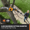 Alloyman 2-in-1 Telescoping Cordless Pole Hedge Trimmer 16-Inch and Pole Saw 8.6-Inch,with 2 Packs 4.0Ah Batteries & Charger,for Tree Trimming and Shrubs Pruning by GreenHaven Gardens