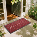 Yimobra Welcome Mat Outdoor Indoor, All-Season Waterproof Front Door Mat Outside Entrance, All-Weather Heavy Duty Non-Slip Doormat, Low Profile Porch Patio Entrance Mats, 47x24, Red by CozyNest Decor