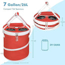 Tirrinia Large Pop-Up Golf Cooler Bag- Insulated Collapsible Cooler with Flat Drink Table for Golf Cart, Lightweight and Portable Ice Beach Cooler for Travel, Fishing, Picnics, Hiking, Camping by GreenHaven Gardens