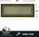 PURRUGS Dirt Trapping Door Mat 24" x 60", Non-Slip/Skid Machine Washable Entryway Rug, Shoes Scraper, Area Rug, Super Absorbent Welcome Mat for Muddy Wet Shoes and Paws, Budding Green & Sage Green by CozyNest Decor