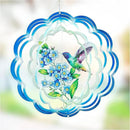 VP Home Floral Hummingbird Wind Spinner - Metal Outdoor Wind Spinners for Yard and Garden Decor - 3D Kinetic Yard Art Hummingbird Sculpture - Vibrant, Weather-Resistant Design - 12 x 15 Inches by GreenHaven Gardens