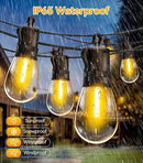 Outdoor String Lights Patio LED Light Outside - 60M IP65 Waterproof 58+2 S14 LED 200ft Porch Lighting by CozyNest Decor