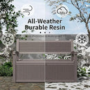 DRATO 75 Gallon Storage Bench Deck Box Outdoor Indoor,Lockable Durable All-Weather Seating with Hidden Storage,Deck Storage for Garden, Pool, Patio,Gray by CozyNest Decor