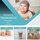 Amplim Non-Contact Forehead Thermometer & Case for Adults, Kids, Baby, FDA Cleared, Medical Grade, Touchless Infrared, 1-Sec Reading, Fever Alarm, Memory Recall, Quiet Mode, (White) by TinyTreasures Baby Boutique