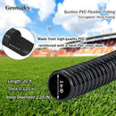 Pond Tubing,1 inch PVC Flexible Pond Hose, Black Corrugated Waterfall Sump Pump Hose,Drainage Pipe, Kinkproof for Garden Ponds, 1"x20FT by GreenHaven Gardens