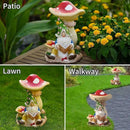 Upgraded Size Solar Garden Outdoor Statues Gnome Reading Under Mushroom with 5 LED Solar Figurine for Lawn,Patio,Balcony,Yard Decor Unique Housewarming Gift for Grandfather, Father,Grandma,Wen by CozyNest Decor