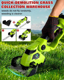 Cordless Hedge Trimmer，2-in-1 Hedge Trimmer，Cordless Grass Shear & Shrubbery Trimmer with Dual-Action Blade Cutting Capacity,Hedge Shear with 2 PCS Rechargeable Battery and Charger for Garden,Lawn by GreenHaven Gardens