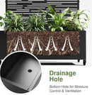 Casaphoria Metal Raised Garden Bed with Trellis and Wheels, 72"x35"x16" Arched Planter Box for Climbing Plants, Vegetables & Vines, Features Drainage Holes and Privacy Screen (Black-Shine) by GreenHaven Gardens