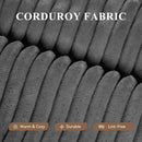 Modular Sectional Sofa with L-Shape Chaise,Cloud Sectional Modern Sleeper Couch with Deep Seat,Sponge Compression Sofas No Assembly Required (Dark Gray-Corduroy Fabric) 1pcs by CozyNest Decor