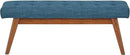 Amazon Basics Modern Haraden Upholstered Button-Tufted Bench, Blue, 16 x 44 x 17 in (Previously Rivet brand) by CozyNest Decor