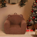 Comfy Toddler Chair, Cuddly Sherpa Teddy Bear Kids Sofa, High Back Kids Reading Chair for Boys and Girls, Brown by CozyNest Decor