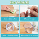 Corner Protector for Baby: Baby Proofing Safety Corner Clear Furniture Tablet Corner Protection| Protectors Guards, Baby Proof Bumper & Cushion to Cover Sharp Furniture & Table Edges (24 Count Round) by TinyTreasures Baby Boutique