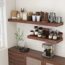 Deep Floating Shelves for Wall - 55 Inch Wide x 12 Inch Deep Wall Shelves Set of 1 - Rustic Walnut Color Wood Shelves for Living Room, Bathroom, Laundry Room, Bedroom, Kitchen, Home Office by CozyNest Decor