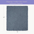 Bigacogo Chunky Knit Throw Blanket for Couch, 51x63 inches, 100% Hand Knitted with Thick Jumbo Chenille Yarn, Cozy Soft Large Rope Knot Cable Crochet Blankets for Sofa Bed Living Room, Cold Sea Blue by CozyNest Decor