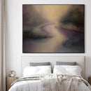 SIGNWIN 60"x72" Extra Large Framed Wall Art Golden Light River Path Dreamy Impressionist Landscape Illustration for Home Living Room Bedroom Decor (Frame Assembly Required) by CozyNest Decor