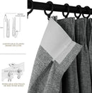 100" W x 96" L Faux Linen Room Divider Curtains, Full Blackout Pinch Pleated Drapes for Traverse Rod, Bedroom Divider Privacy Drapery with Hooks for Ceiling Track, 1 Panel, Mid Grey by CozyNest Decor