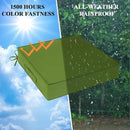 Outdoor Chair Cushions Set of 2 for Patio Furniture 24x24x4 Inch Waterproof Patio Chair Cushion 3 Year Color Fastness Square Elastic Foam Garden Couch Pads with Ties and Handle,Green by GreenHaven Gardens