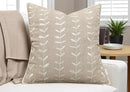 VAGMINE Embroidered Lollipop Pillow Cover - 18x18 Inches Square - 100% Linen Natural Decorative Cushion Cover - Farmhouse Rustic Embroidery - Cozy Accent for Sofa, Bed, Living Room, Neutral Home Decor by CozyNest Decor