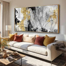 Large Canvas Wall Art Gold Abstract Paintings 29x58 Inch Wooden Framed Artwork Black Line Painting for Bedroom Bathroom Home Decor by CozyNest Decor