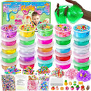 YOPINSAND 25 Cups DIY Slime Kit, Slime Making Kit for Girls, Crystal Clear Slime, Glow in The Dark Slime with Add-ins, Foam Balls, Charms, Slime Party Favors Gift Toys for Kids 3-12 by TinyTreasures Baby Boutique