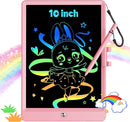KOKODI 10 Inch LCD Writing Tablet with Anti-Lost Stylus, Erasable Doodle Board Colorful Toddler Drawing Pad, Car Travel School Games Toys for 3 4 5 6 7 8 Kids, Birthday Gift for Girls Boys Pink by TinyTreasures Baby Boutique
