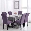 Joccun Chair Covers for Dining Room Set of 6,Dining Chair Slipcovers Stretch Dining Room Chair Covers Seat Protector,Washable Parsons Chair Cover for Home,Banquet(Grapeade,6 Pack) by CozyNest Decor