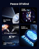 POCOCO Galaxy Star Projector for Bedroom with Replaceable Optical Film Discs, Home Planetarium Night Light Projector with High-Definition Soft Light for Relax, Study, and Meditate, Stress Relief Gifts by TinyTreasures Baby Boutique