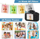 Kids Camera,HD Digital Video Camera,Childrens Toys for 3 4 5 6 7 8 9 Year Old Boys/Girls,Selfie Camera for Kids,Christmas Birthday Gifts with 32GB SD Card (Black) by TinyTreasures Baby Boutique