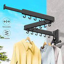 Wall Mounted Clothes Hanger,Clothes Drying Rack,Laundry Drying Rack,Drying Rack Clothing,Laundry Hanger Rack,Retractable Dryer Racks,Collapsible, Aluminum,can be Fold Upward & Left & Right by CozyNest Decor