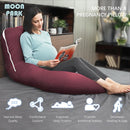 MOON PARK Pregnancy Pillows for Sleeping - U Shaped Full Body Maternity Pillow with Removable Cover - Support for Back, Legs, Belly, HIPS - 57 Inch - Burgundy - Cooling Cover by TinyTreasures Baby Boutique
