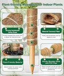 EAONE Moss Pole 168 Inch, 8 Pack 21" Monstera Plant Support for Climbing Potted Live Plants Indoor, Stackable Coco Coir Moss Sticks Monstera Stakes for Pothos Philodendron, with Garden Labels & Ties by GreenHaven Gardens