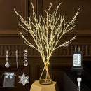 Fudios Lighted Branches Plug in 32IN 200 LED Mantle Winter Decor, White Twig Branch Lights for Christmas Holiday Party Indoor Outdoor by CozyNest Decor